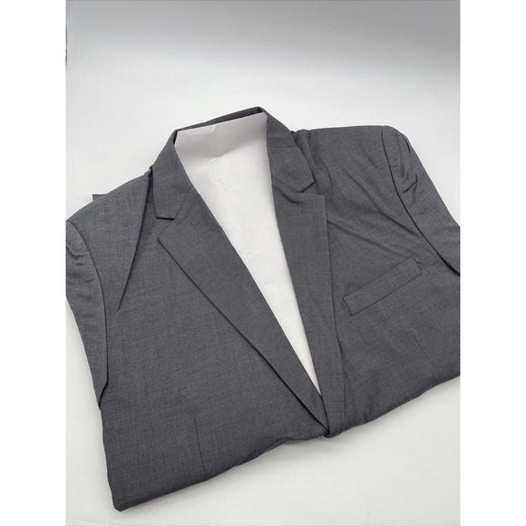 Botany 500 Blazer Men's Size 46 L Solid Gray Two Buttons - Picture 2 of 8